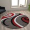 Flash Furniture Red 5' x 5' Modern Plush Abstract Area Rug KP-RG952-55-RD-GG - alternate 1